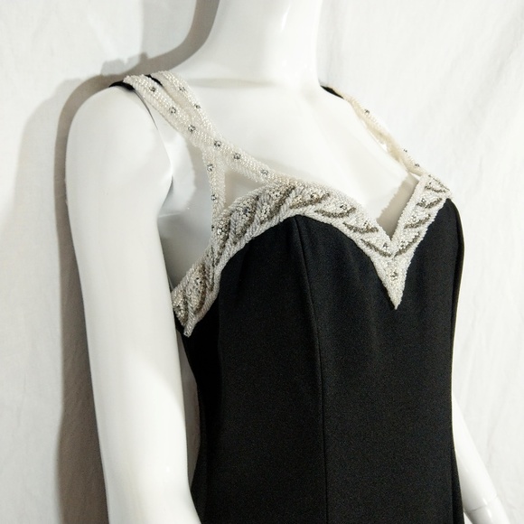 Faviana Beaded Black Gown NWT Vintage? - Picture 2 of 8